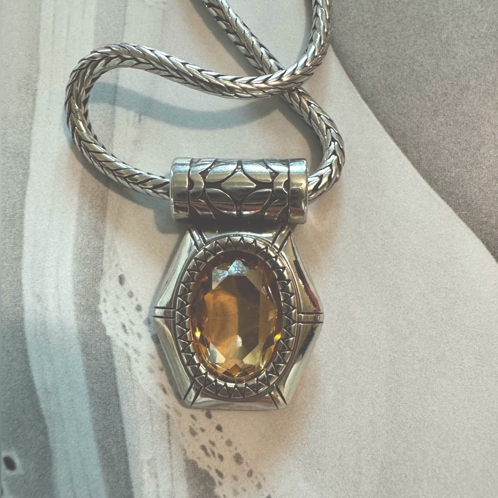 Brighton - Rare Elegant Silver and Gold Pendant Necklace - Picture 7 of 7